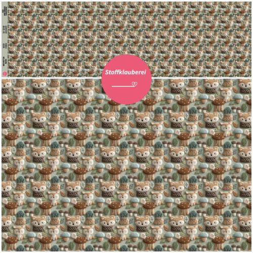 "Fuchs allover" bunt Kuschelsweat